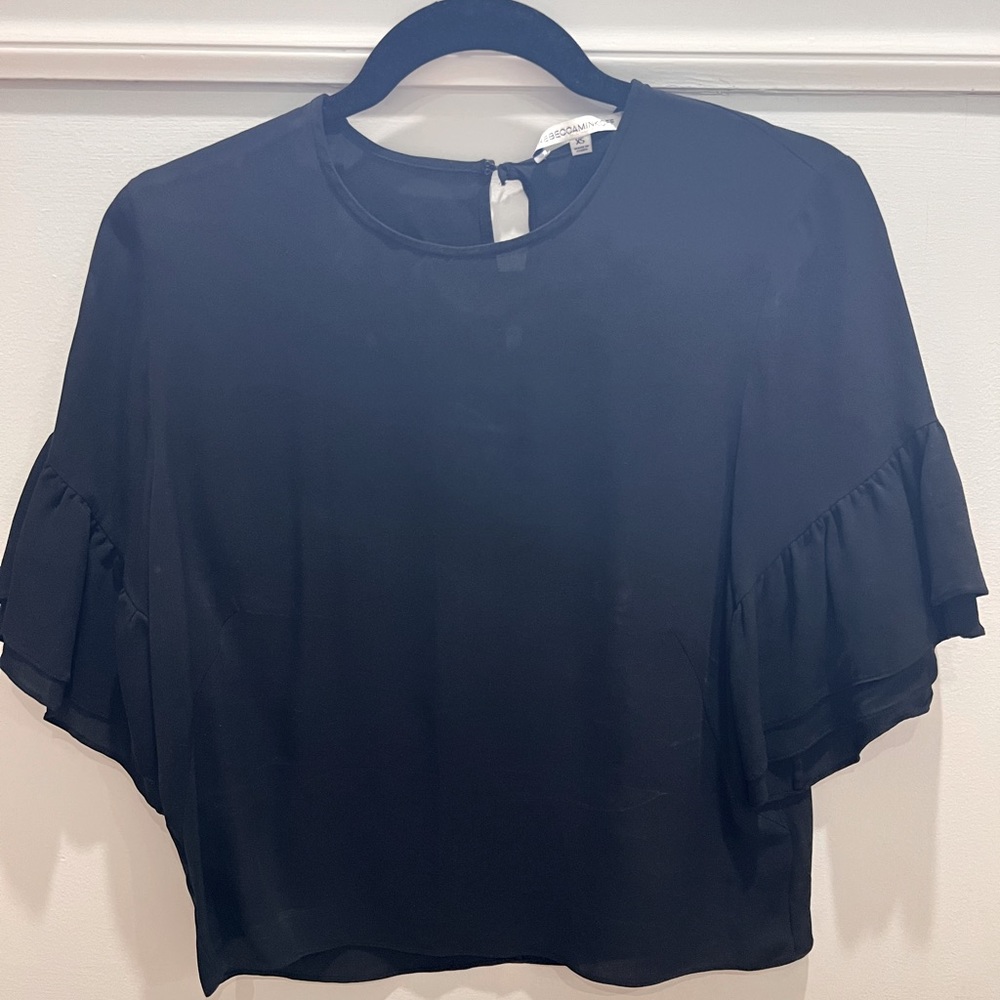 Rebecca Minkoff Flutter short sleeve blouse